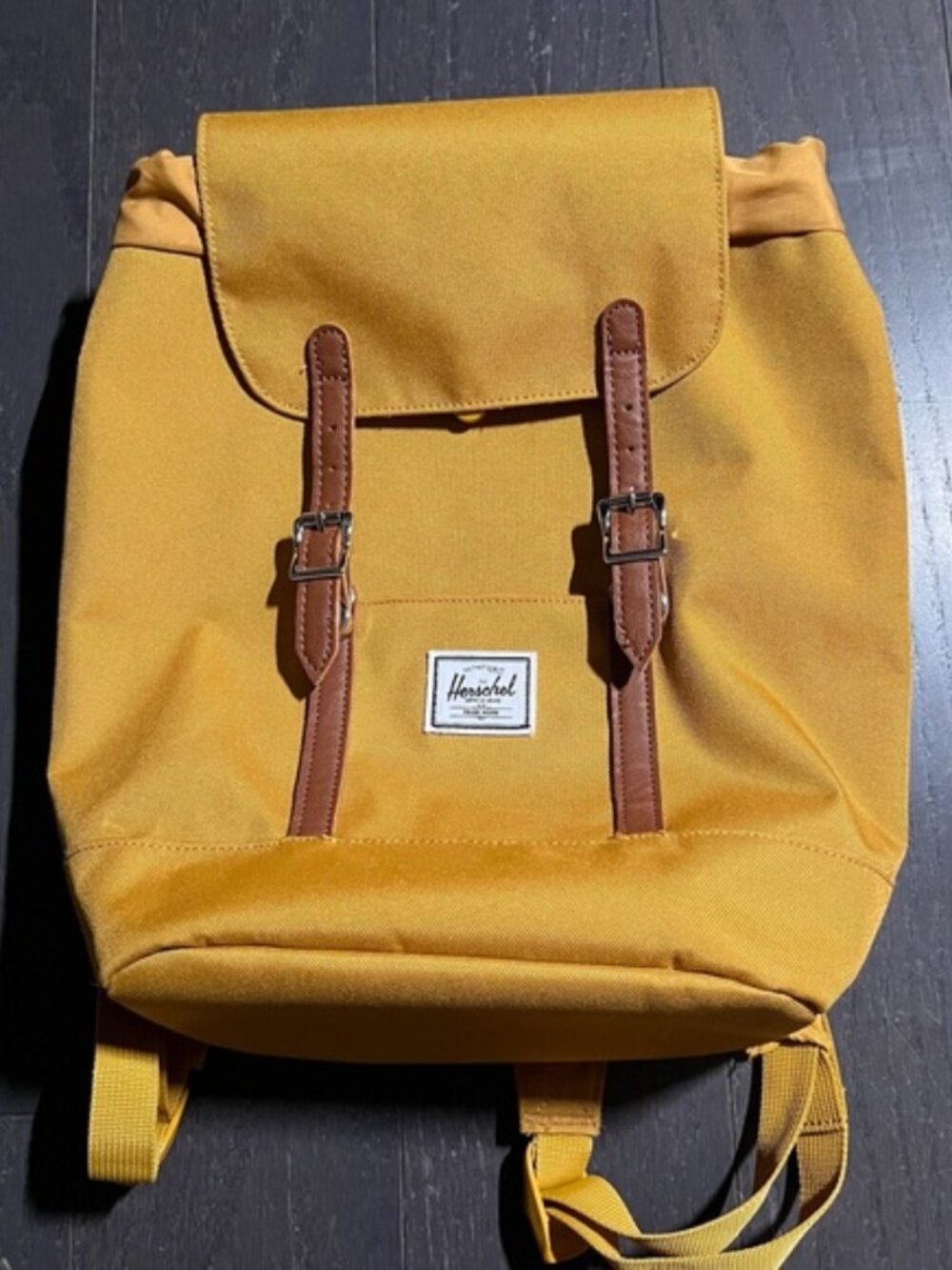 Hershel yellow backpack Little America Backpack Yellow Chicory Coffee